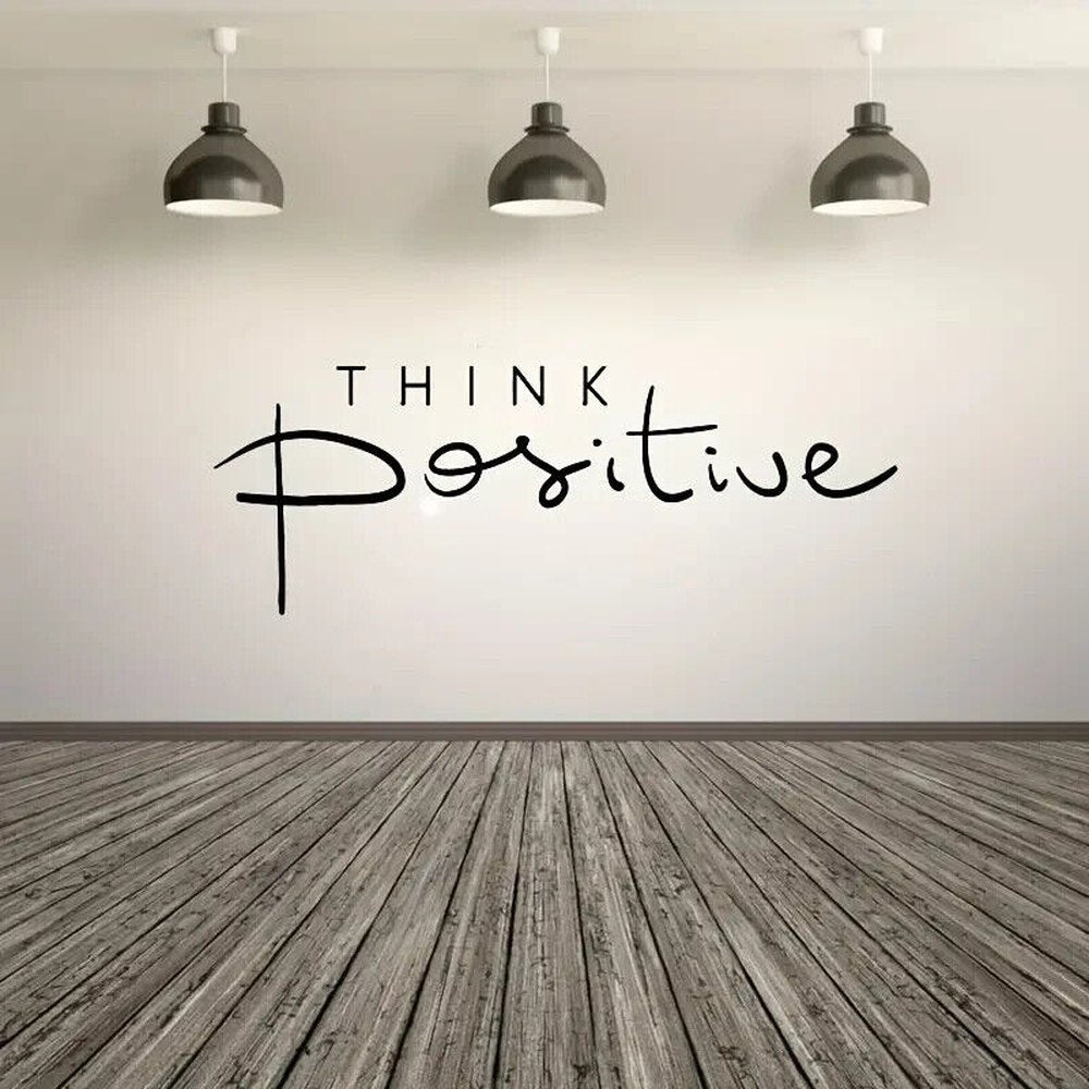 "Think Positive" Motivational Wall Decal 6.9" x 22.4" Home & Garden:Home Décor:Decals, Stickers & Vinyl Art Style Your Walls